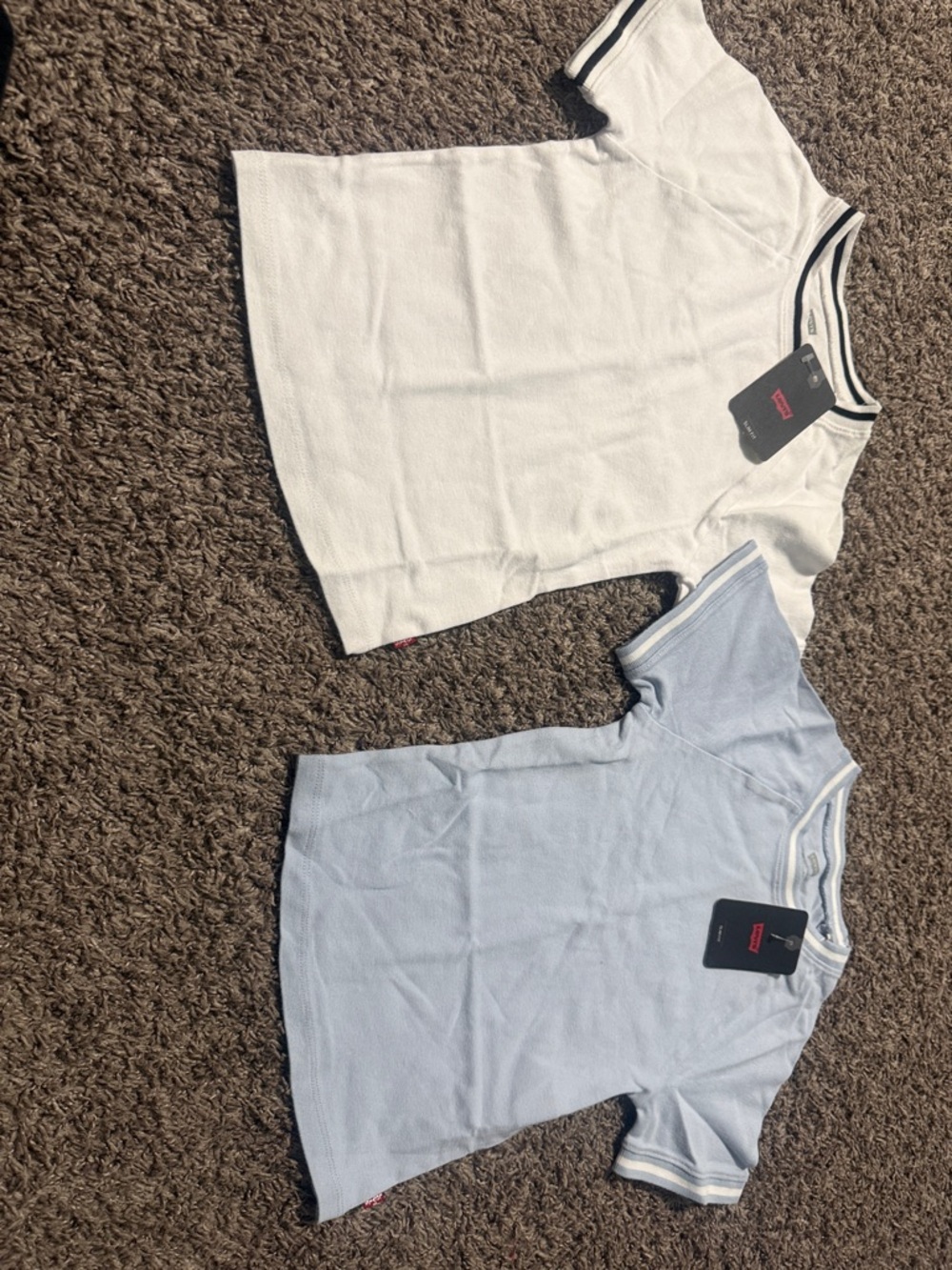 Levi's Kids Short Sleeve Tee Set in White and Light Blue